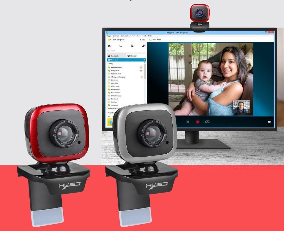 Webbkamera 360 Grader med Inbyggd Mikrofon – Perfekt för Samtal (9 av 12)