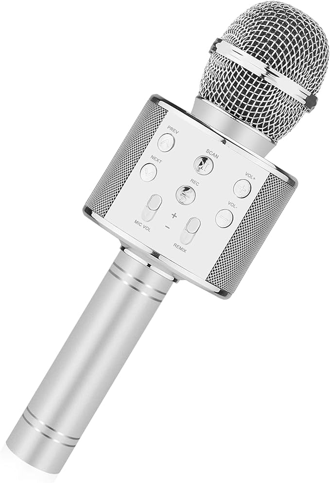 Karaokemikrofon med høyttaler og Bluetooth