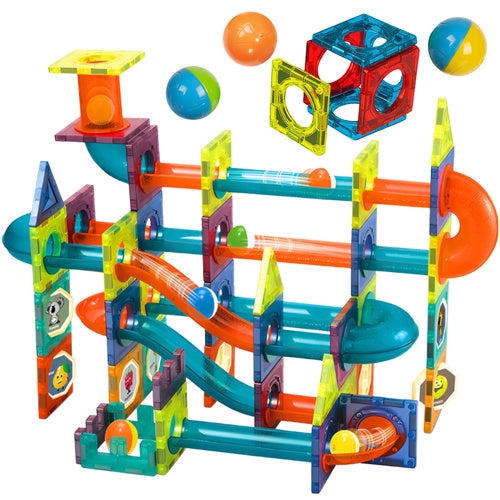 Magnetiska byggblock bollbana 96 delar ABS flerfärgad 3+ år