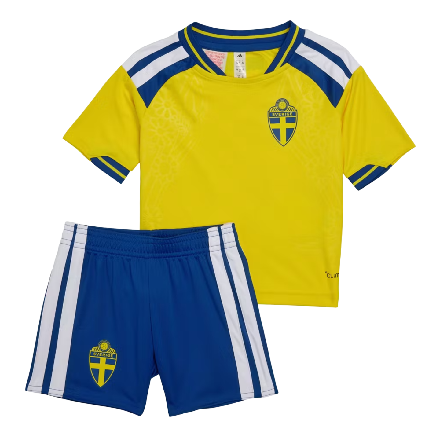 Fotbollsset för barn med spelartröja nr 9 gul/vit/blå