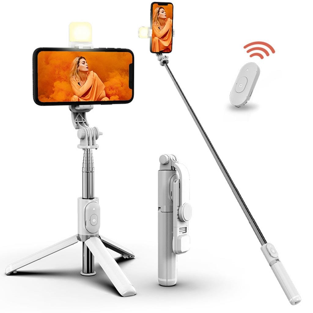 Trådløs Bluetooth Selfie Stick med lys (12 av 13)