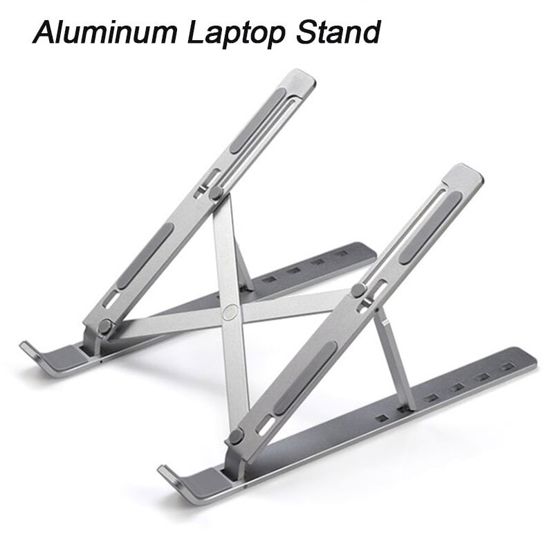 Justerbar Laptopställ i Aluminium - Ergonomisk & Portabel (1 av 9)