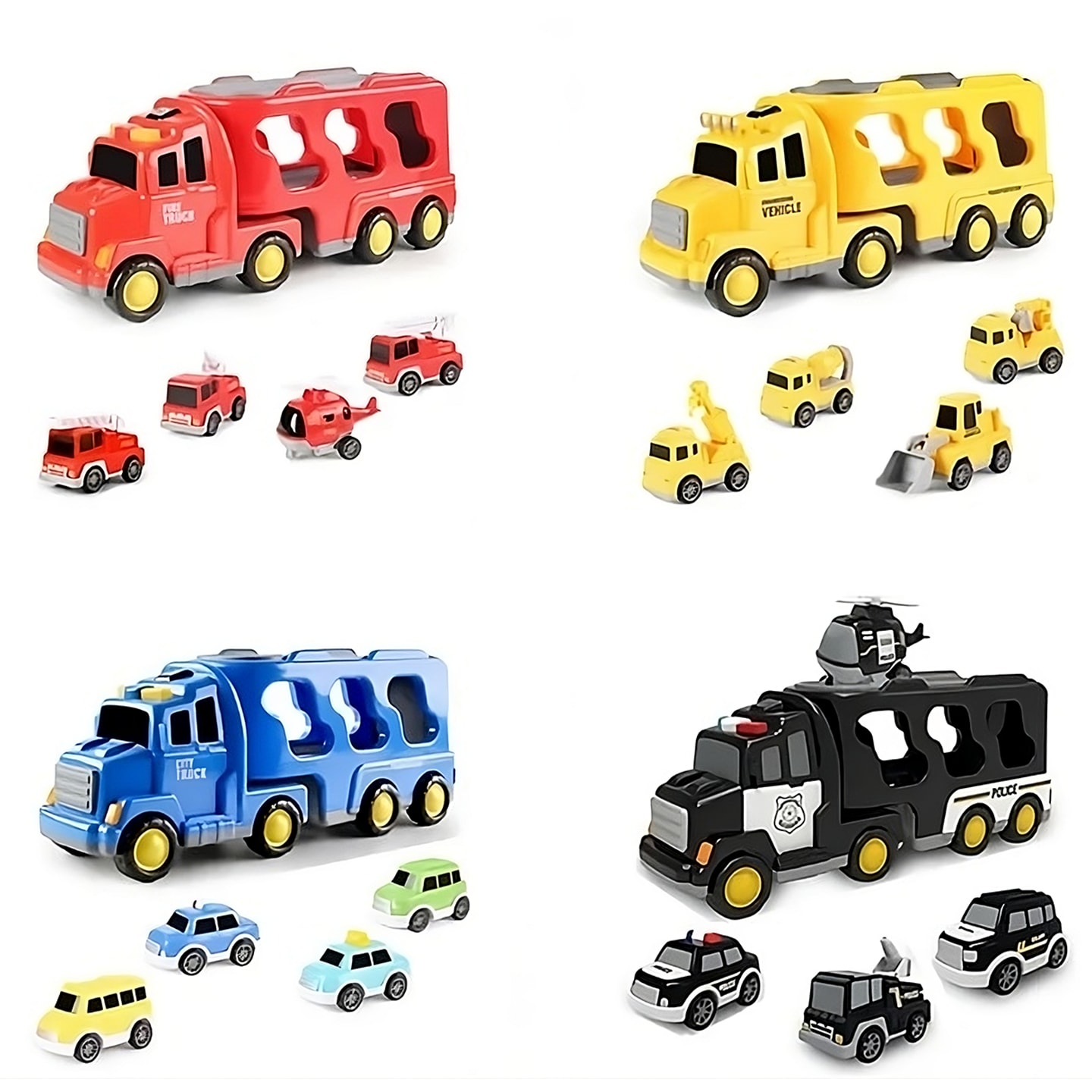 5-i-1 leksaksset med polis och brandbilar (1 av 20)
