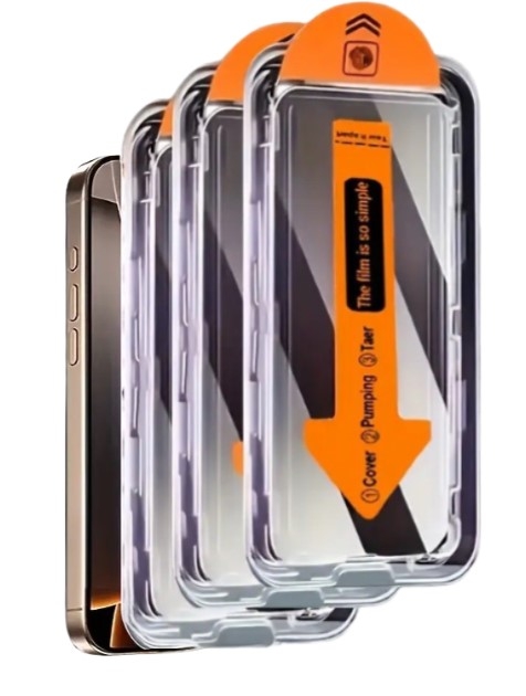 3-Pack iPhone 17 Pro Skärmskydd i Härdat Glas - Easy apply Automatisk Installation – Bubbelfritt & Precisionspassat