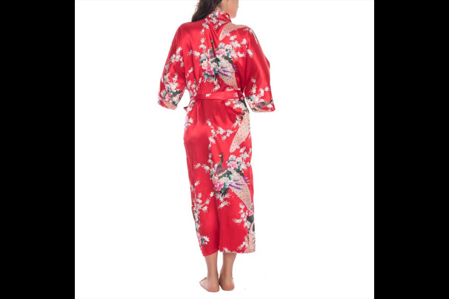 Kimono morgenkåpe i silke (2 av 15) (3 av 15)