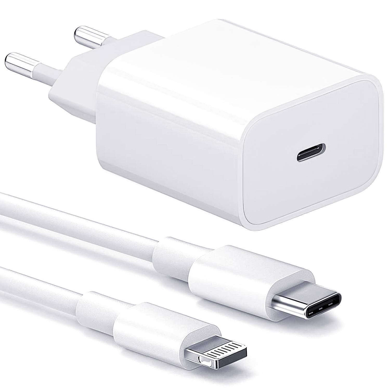Laddare för iPhone / Snabbladdare 20W med USB-C kabel