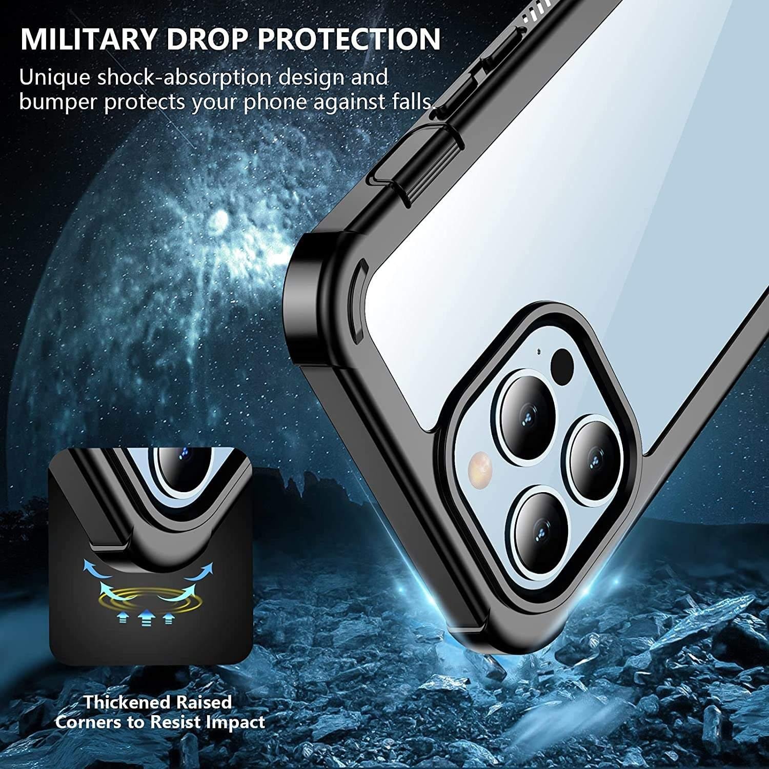 C4U® Shockproof Defence - iPhone 13 Pro  - Stötdämpande skal 3i1 (3 av 14)