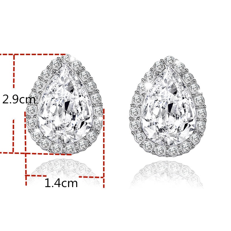 Exklusiva Örhängen Silver diamant glitter (1 av 3)