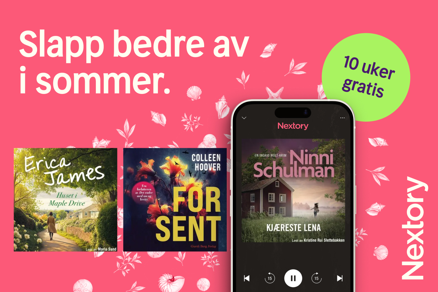 Prøv Nextory gratis i 10 uker, selv om du har testet før!