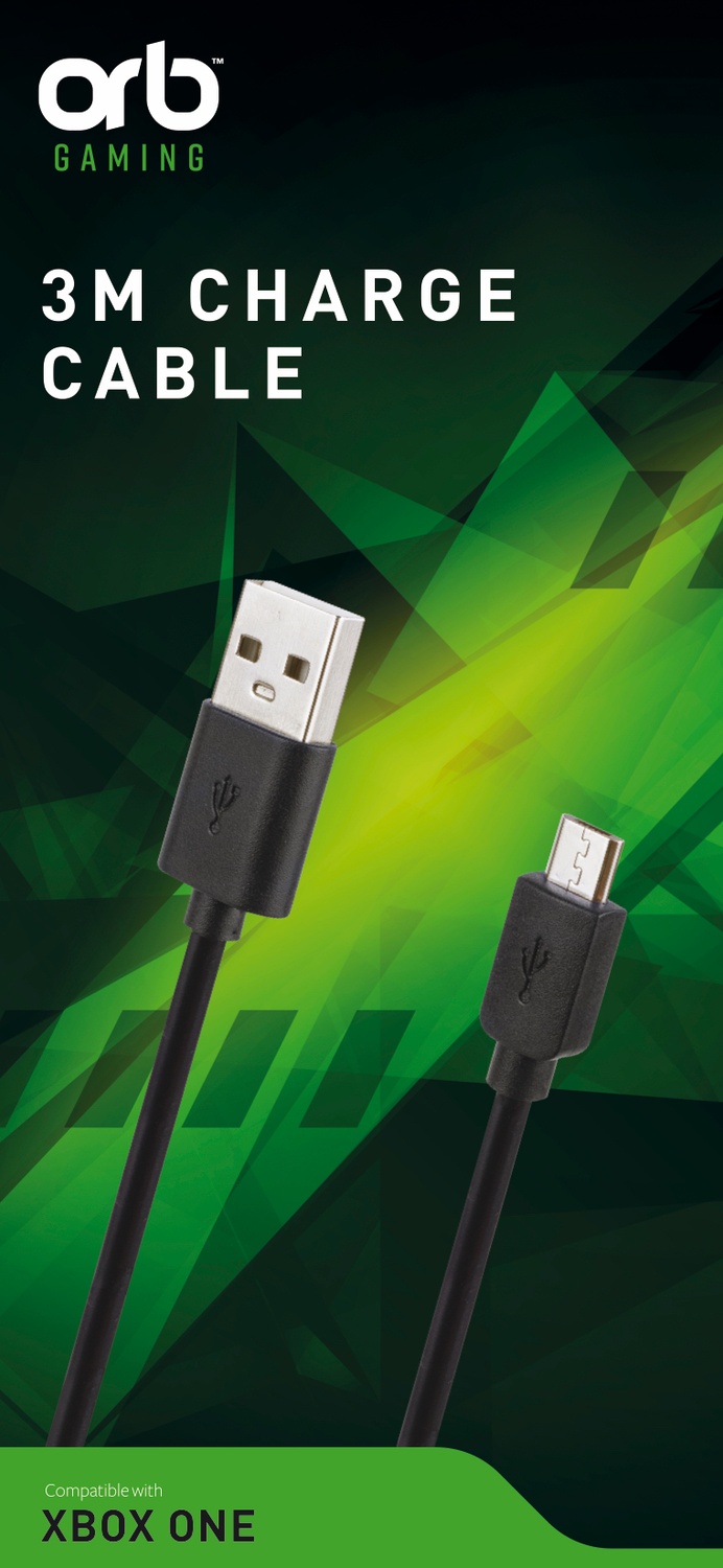 Product Image for Xbox One Handkontroll Laddkabel 3m Svart