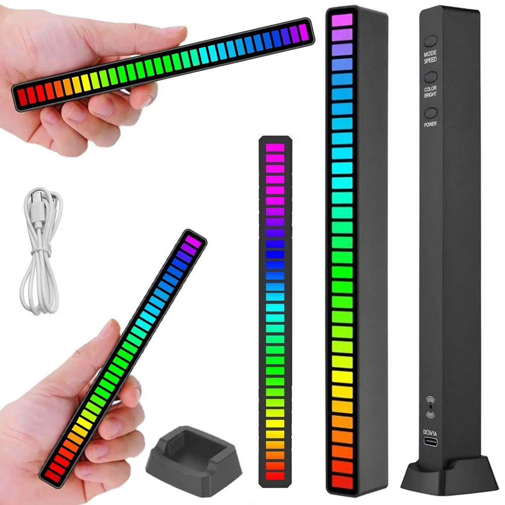 Product Image for USB LED-lampe med reaksjon på lyd - Flerfarget neon RGB LED