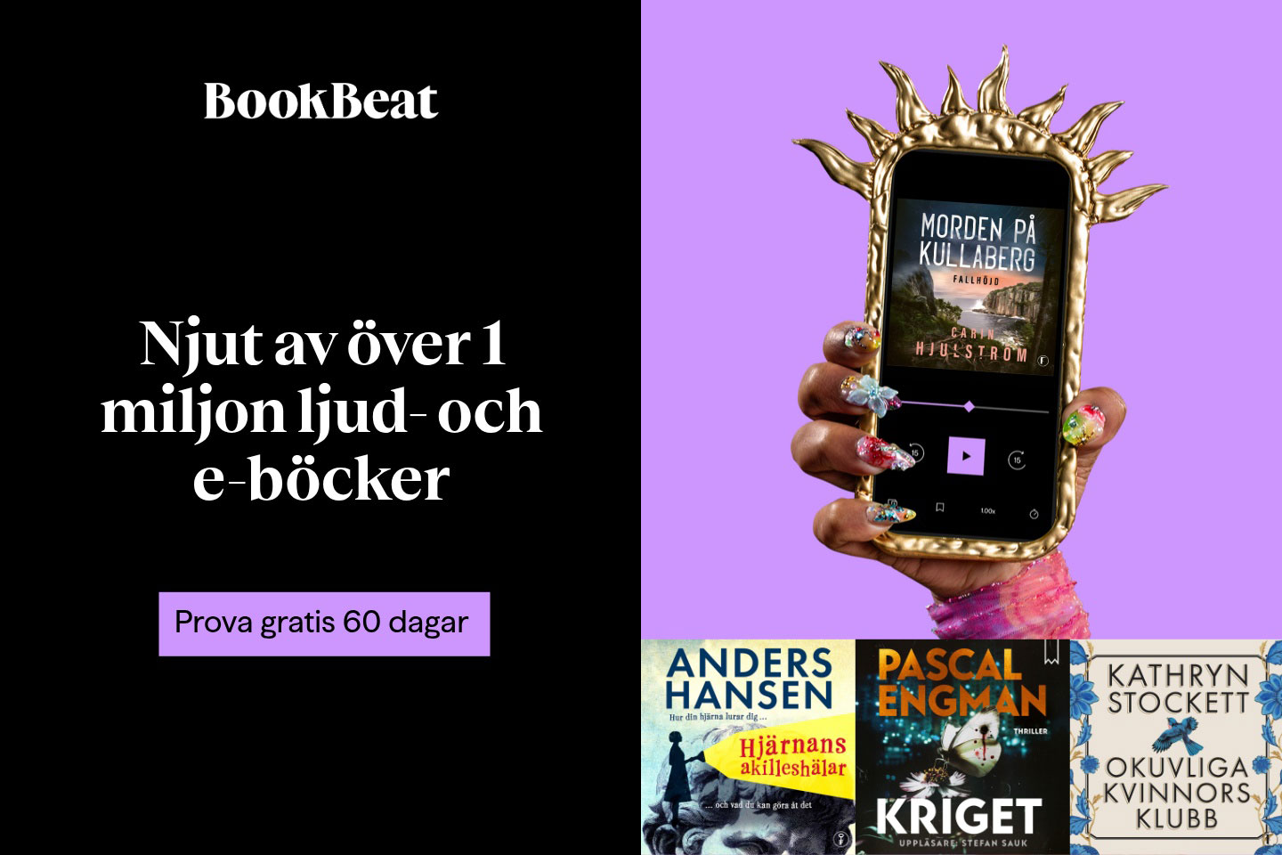 Prova BookBeat gratis i 60 dagar