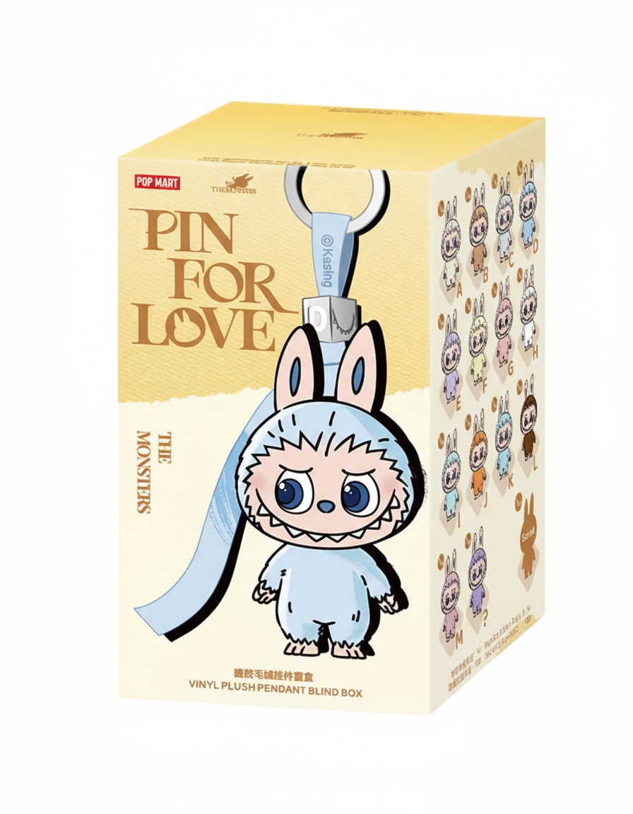 POP MART Labubu The Monsters – Pin for Love Series Vinyl Plush Pendant Blind Box (A–M)