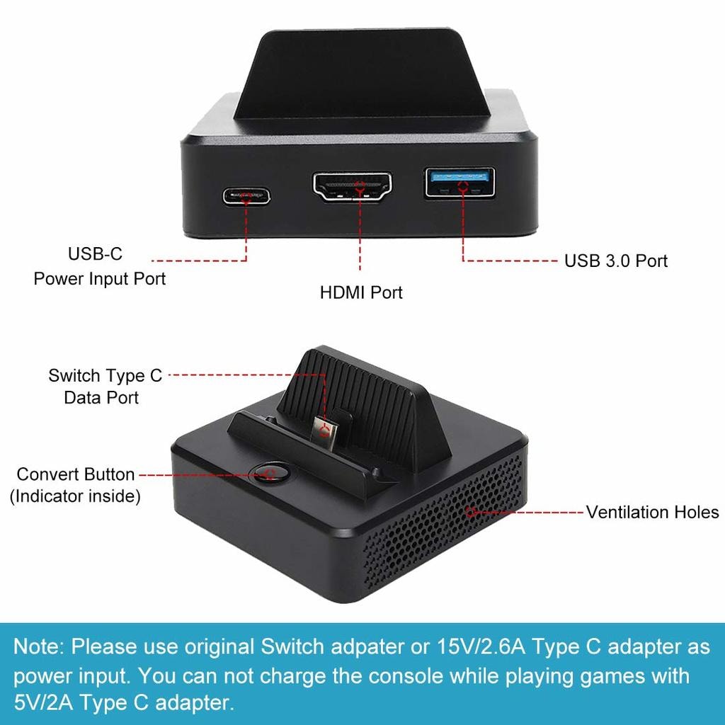 Nintendo Switch laddstation och HDMI-adapter (6 av 23)