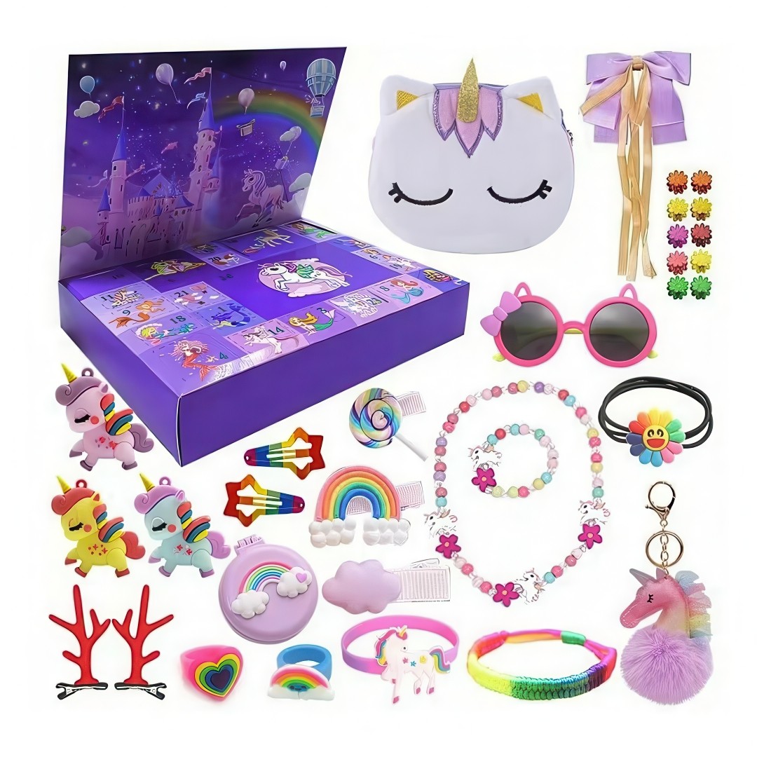 Adventskalender for barn / Julekalender med enhjørningtema