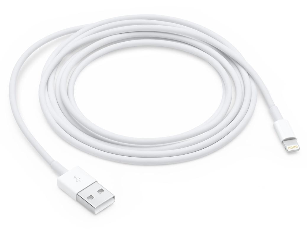 Apple Lightning kabel, USB till Lightning, 2m, vit, MD819ZM/A (Blister) (11 av 14)