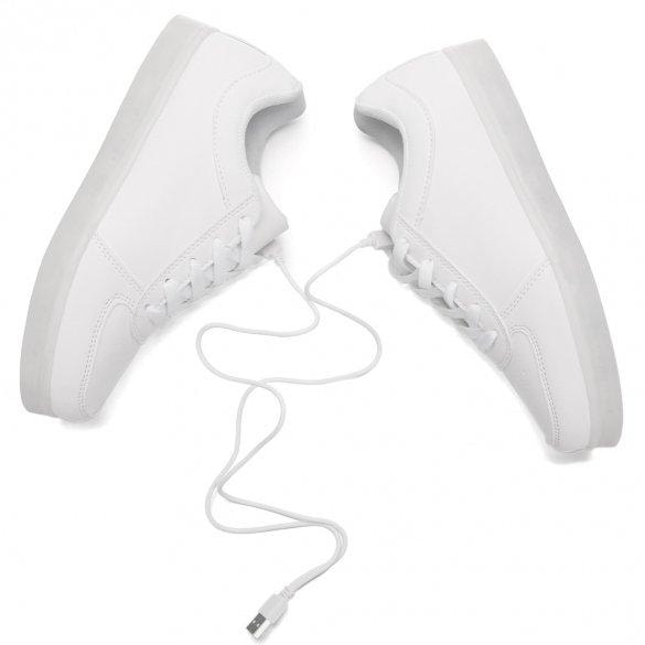 LED skor sneakers Barn/Vuxna, VITA - storlek 27-45 (7 av 9)