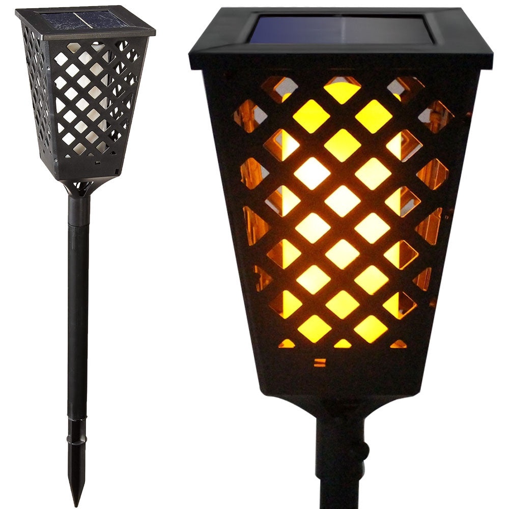 Solcellsfackla LED med flamljus och skymningssensor IP65 59–107 cm