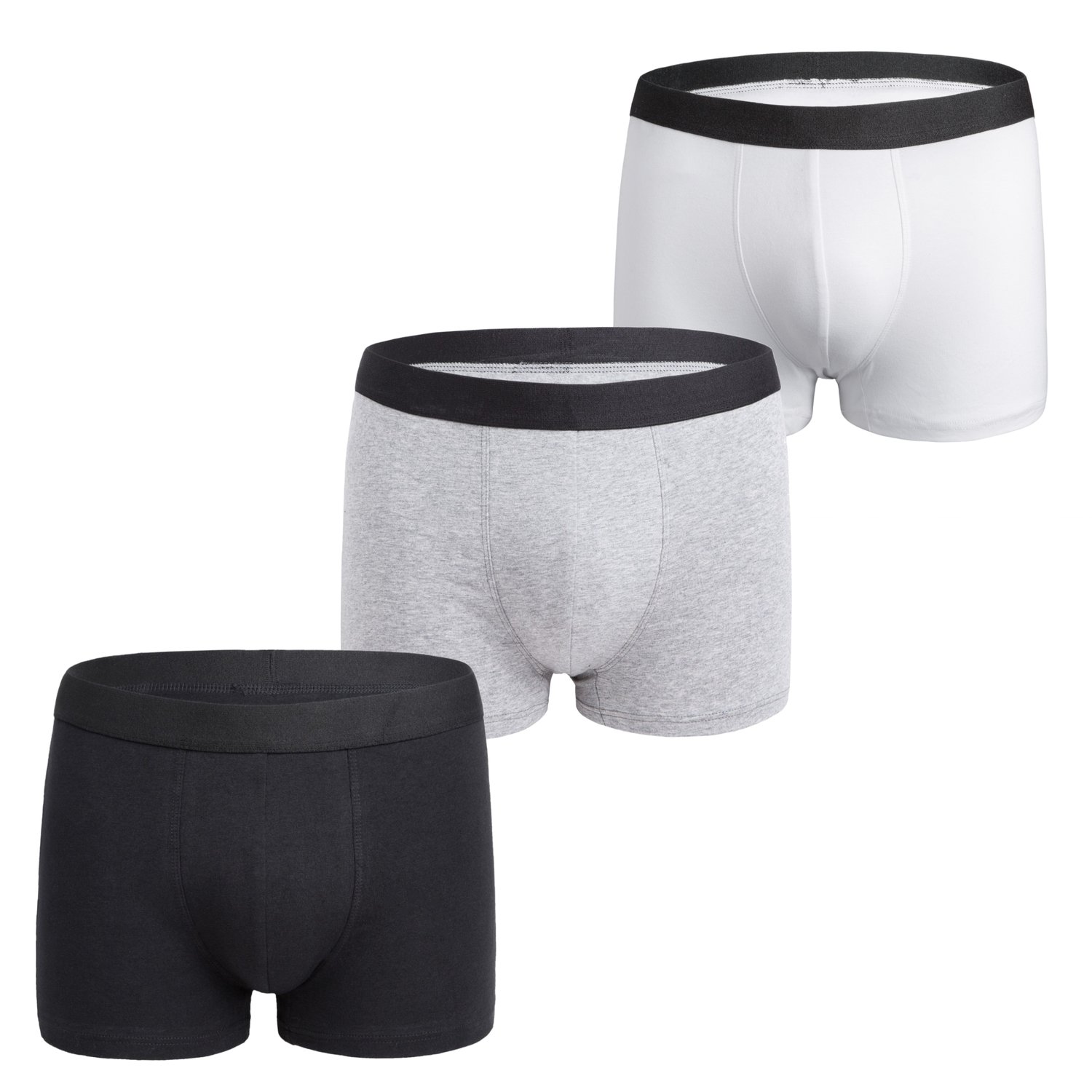 Herrboxershorts i bomull, 3-pack