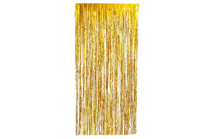 Festlig glittergardin i gull 1x2 meter