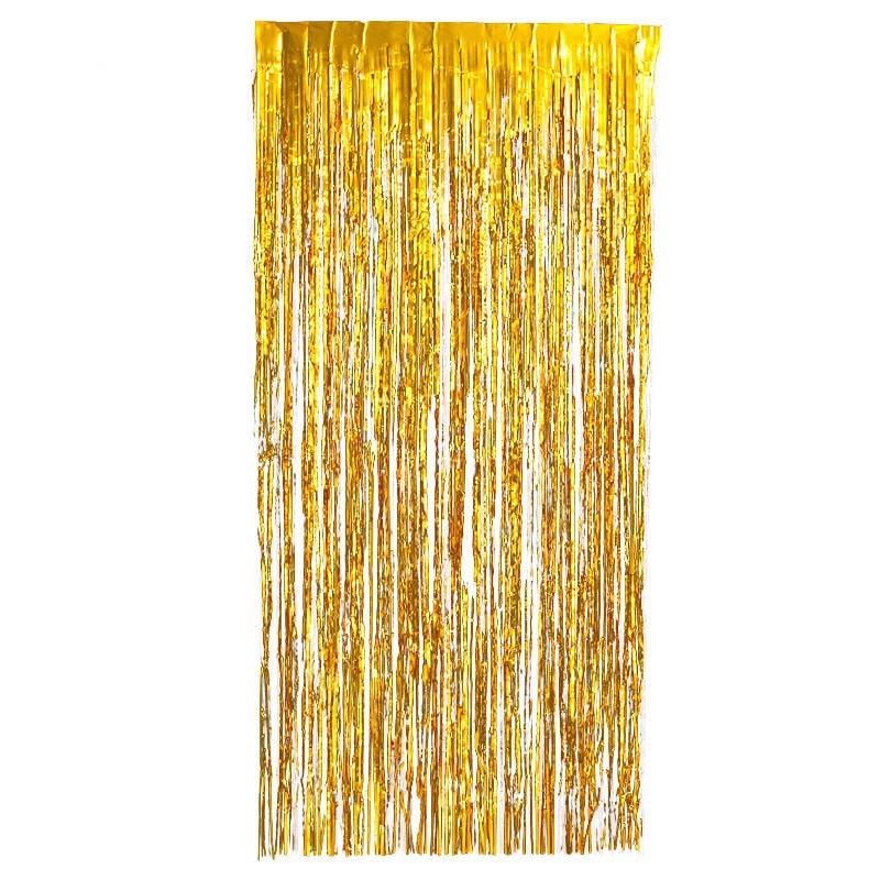 Festlig glittergardin i guld 1x2 meter (1 av 9)