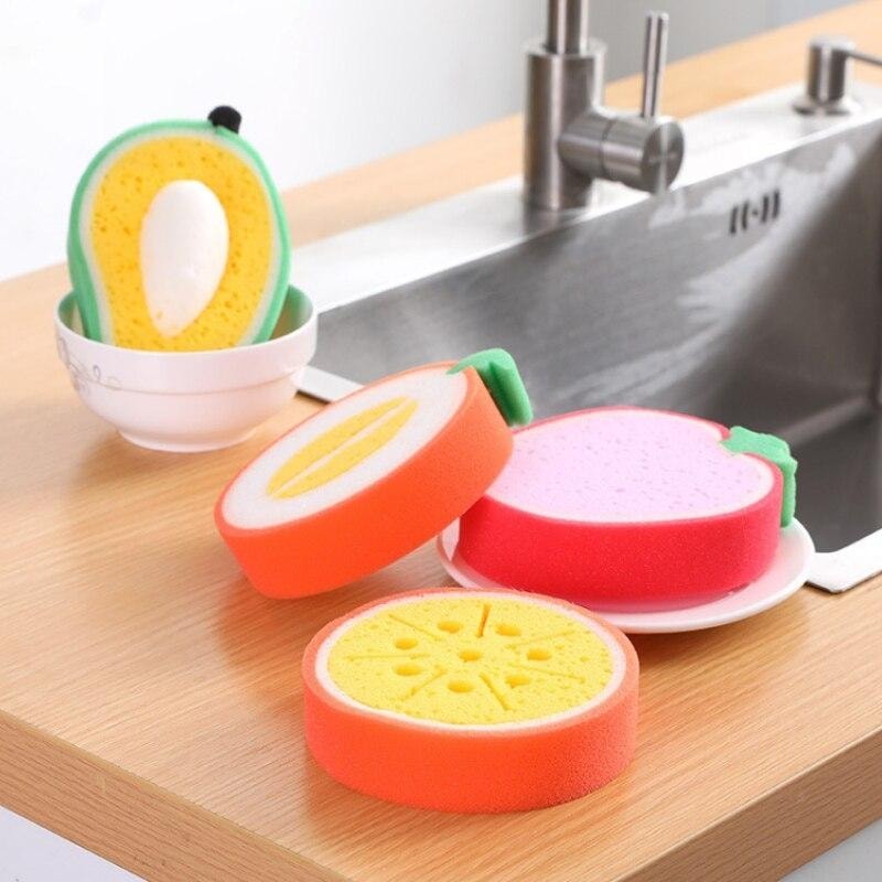 Färgglada Tvättsvampar - Frukt - 4 pack (5 av 9)
