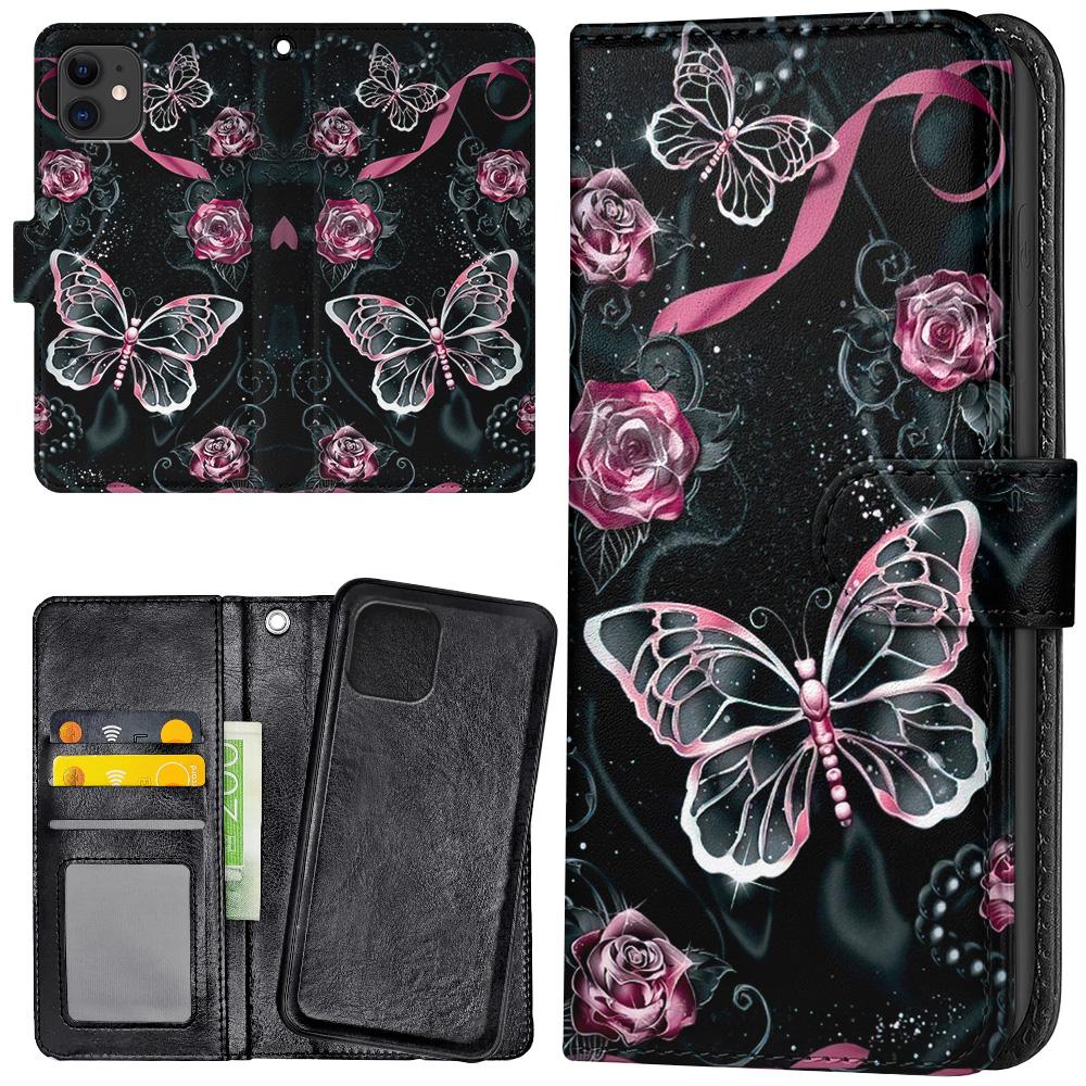 Lommebok Deksel Sommerfugler for iPhone 11
