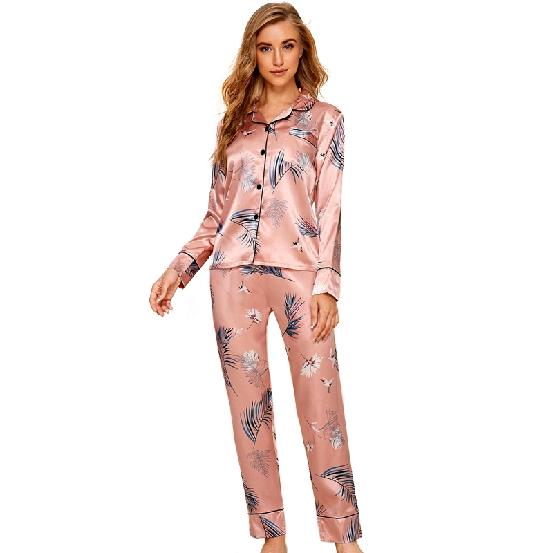 Printed Pajamas - Light pink/Barbie - Ladies