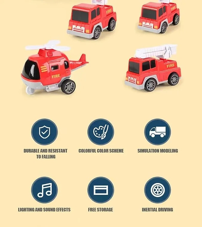 5-i-1 leksaksset med polis och brandbilar (9 av 20)