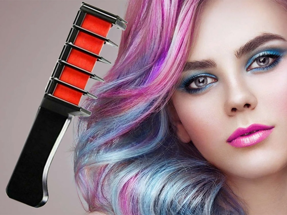 10-pack Chalk Comb / Hair Crayons - Midlertidig hårfarge (8 av 9)