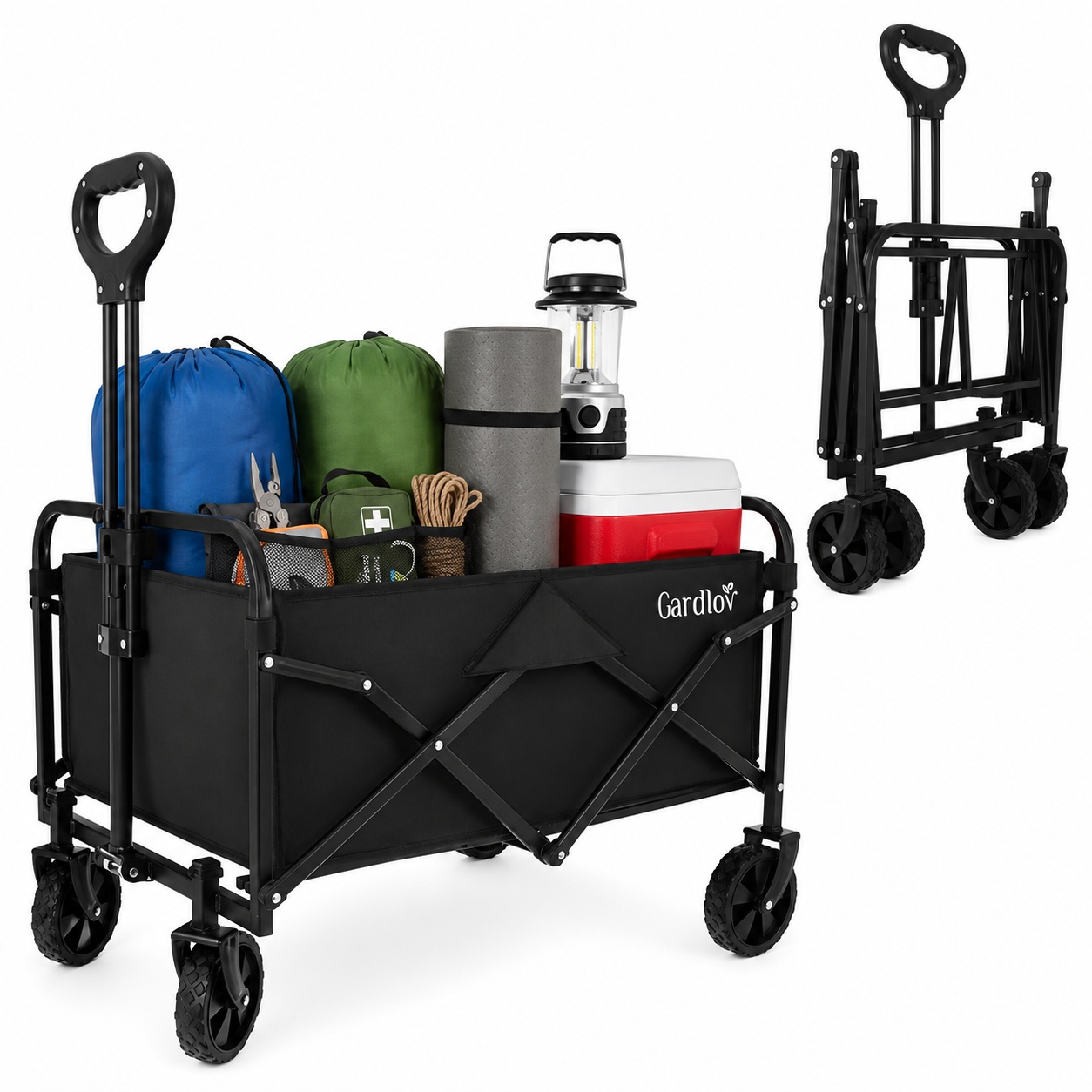 Hopfällbar transportvagn / Skrinda 90 L