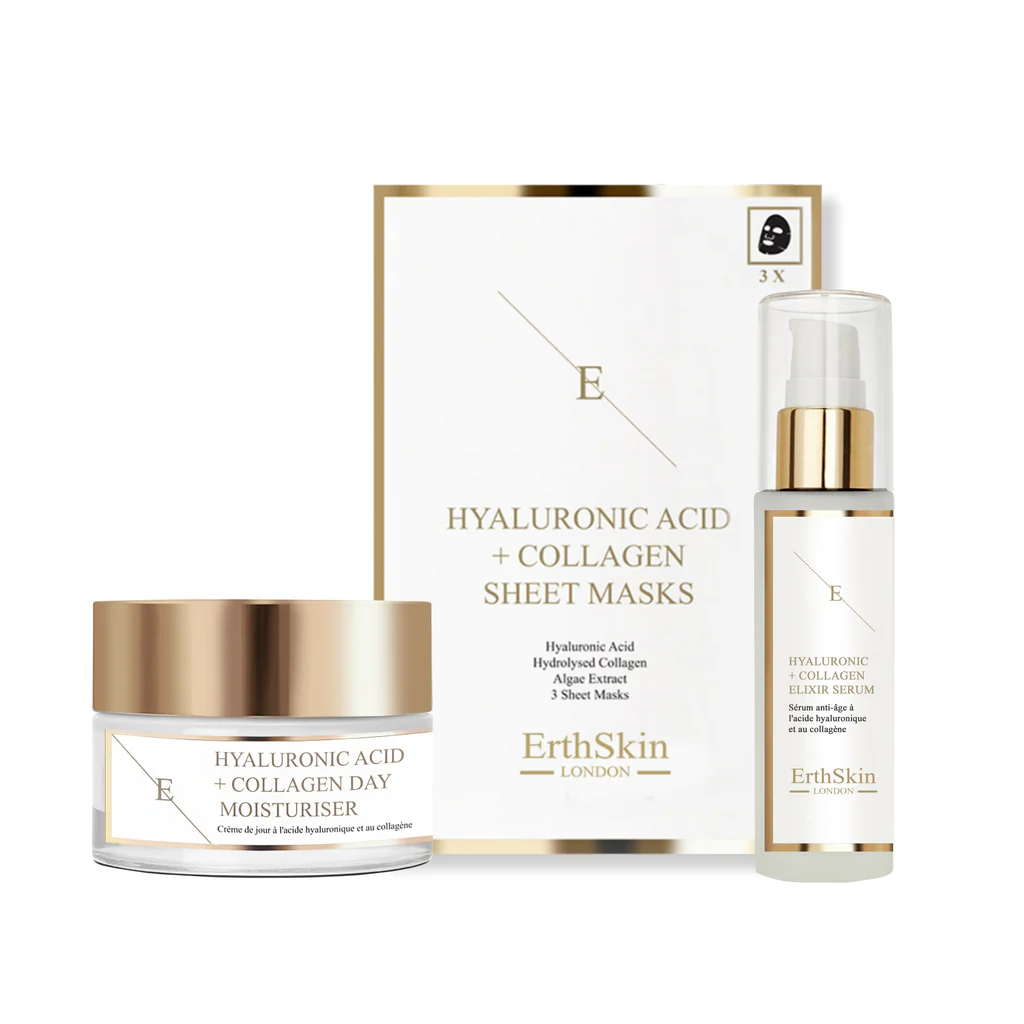 ErthSkin London - hyaluronic acid & collagen hydration renewal set