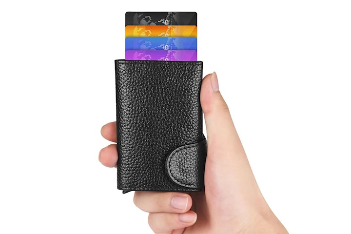 Bitmore rfid blockerande plånbok i 100% äkta läder
