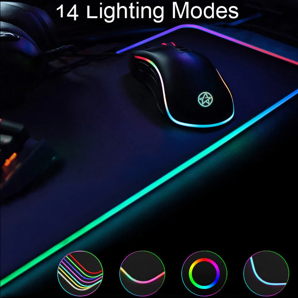 RGB lysende gaming musematte (4 av 9)