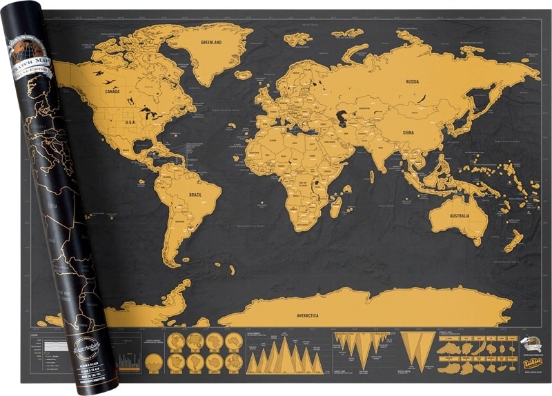 XXL Scratch Map - Världskarta där du skrapar de länder du besökt (17 av 35)