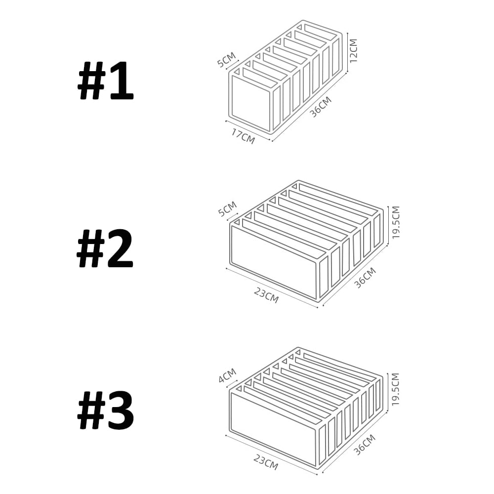 Sammenleggbare oppbevaringsbokser 3-pack (8 av 12) (9 av 12)