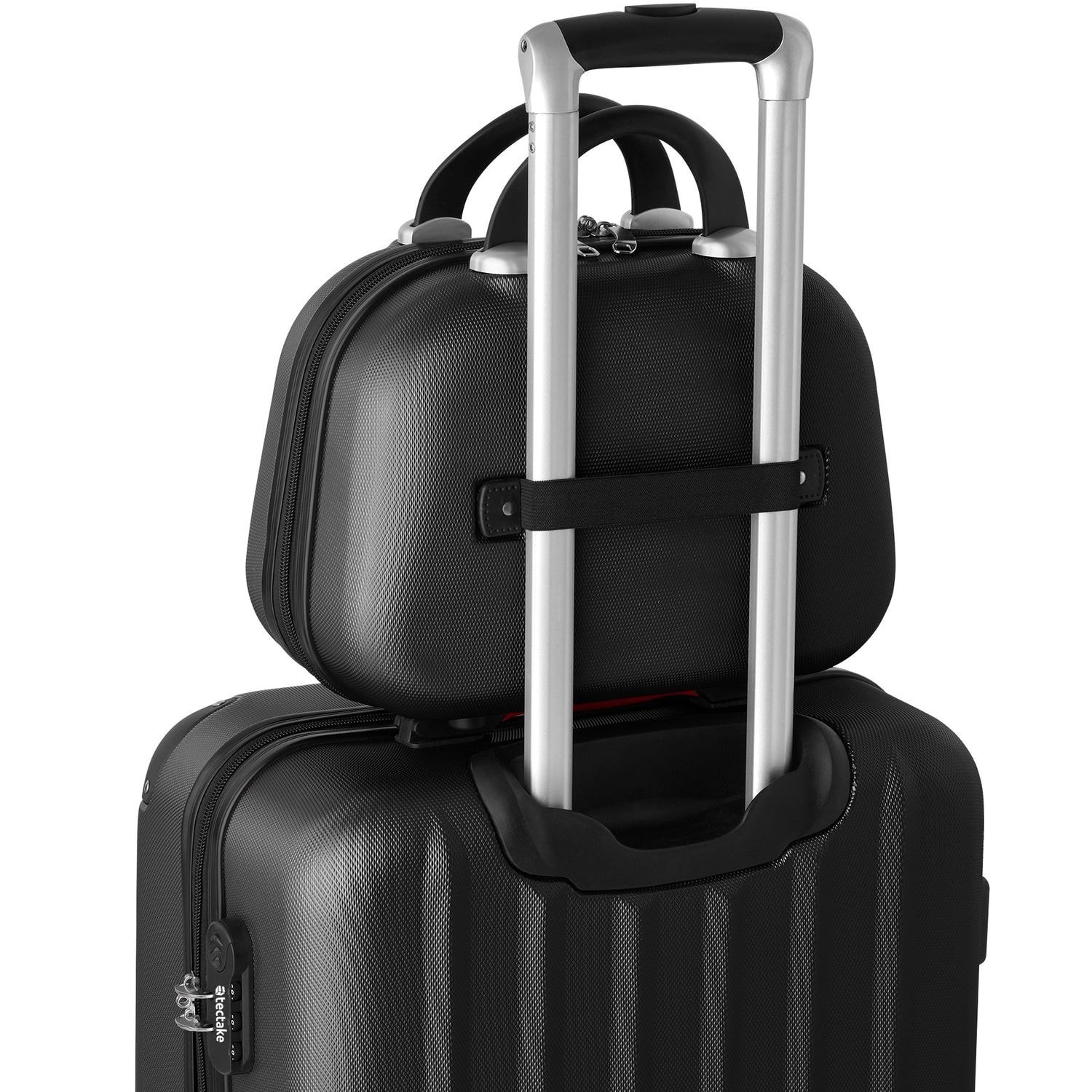 Resväskeset Cleo, 4 resväskor med bagagevåg och taggar - svart (10 av 12)