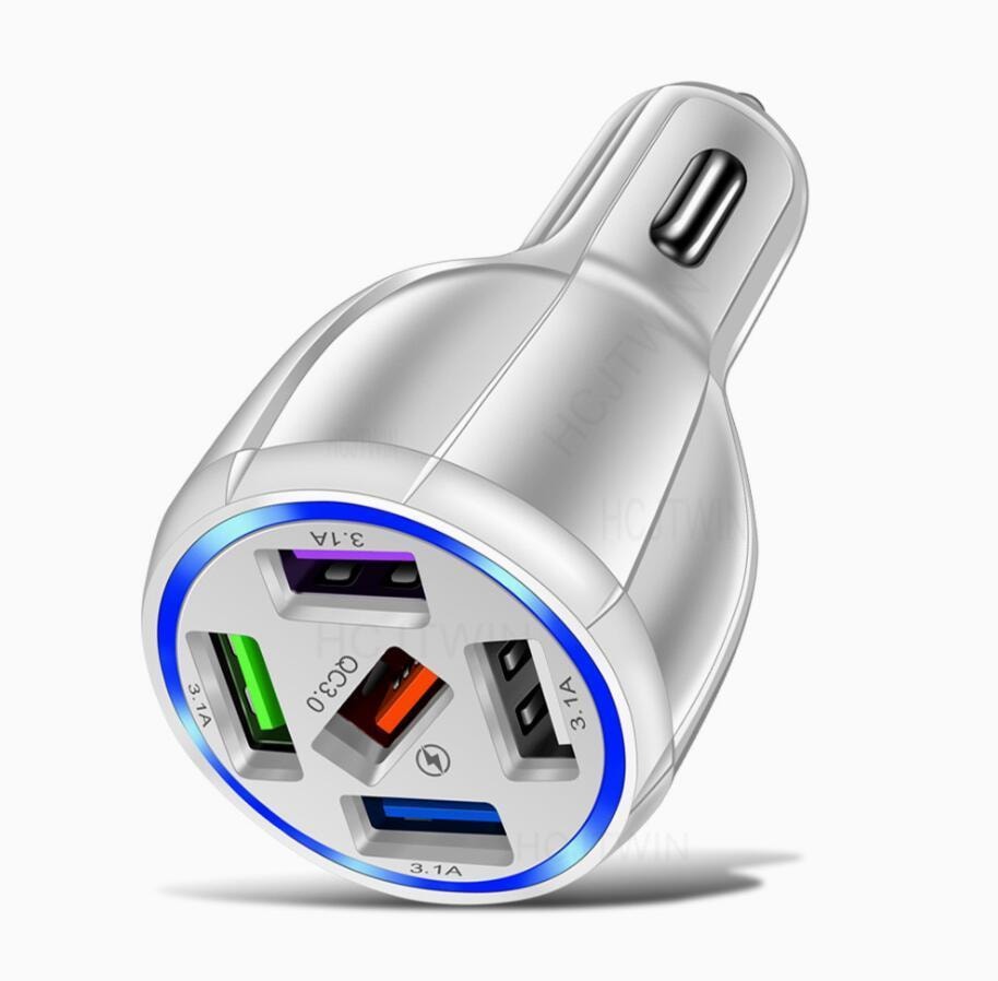USB-biladapter med 5 LED-utganger (1 av 7)