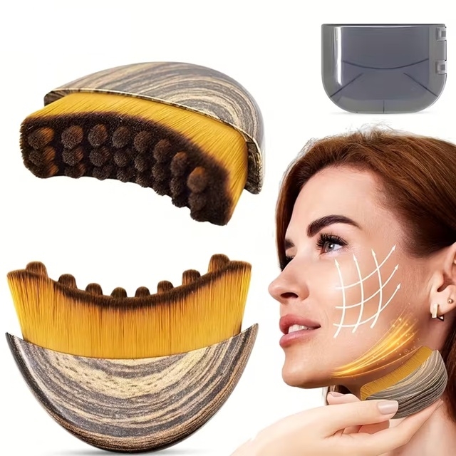 Lymfatisk Dränage Ansiktsborste 2-pack – Ergonomisk Massageborste för Ansikte - Stimulerar Lymfsystem & Blodcirkulation