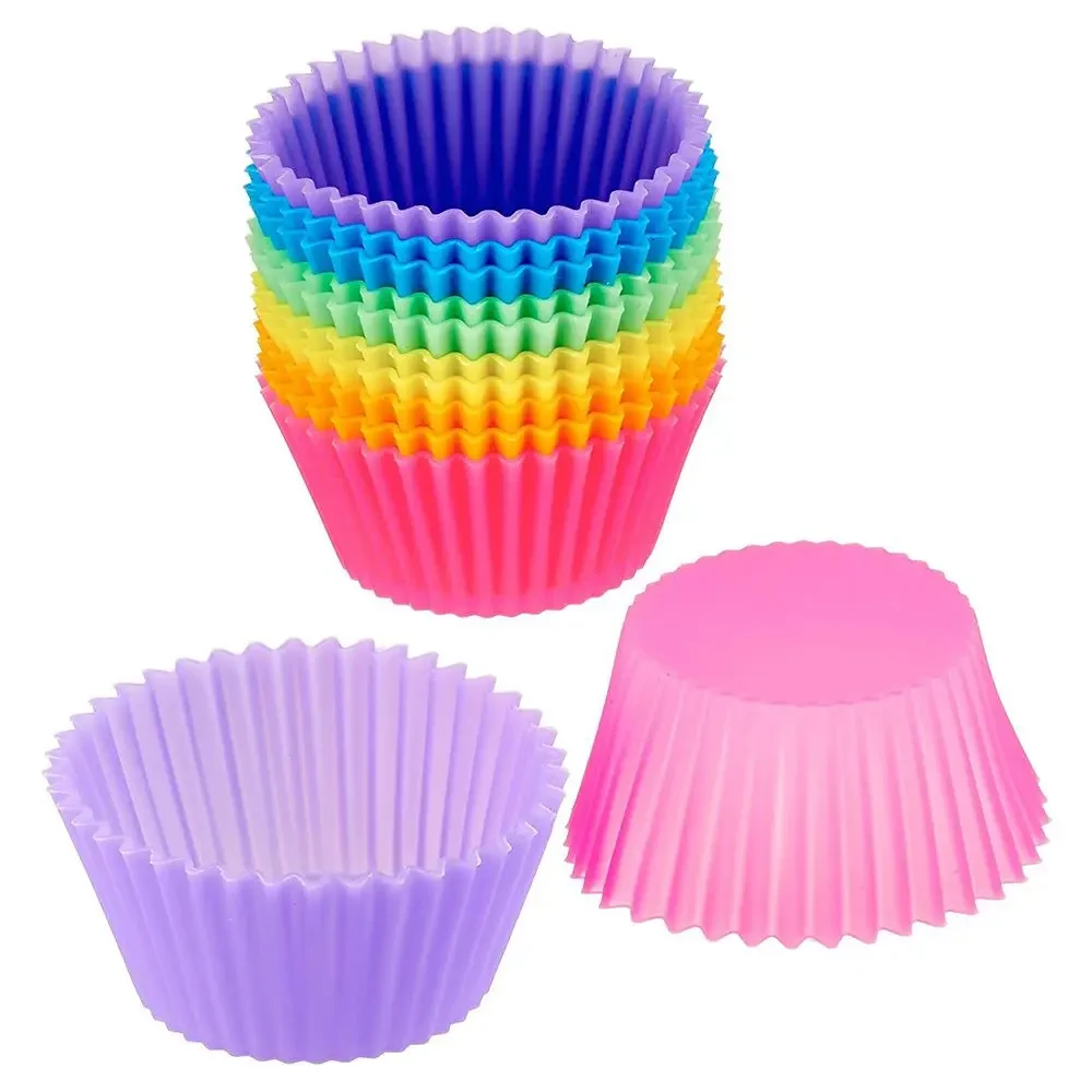 Färgglada muffinsformar i silikon 12- eller 24-pack (1 av 15)