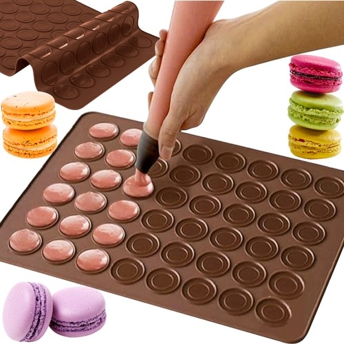 Macaron kakform i silikon 48-platser