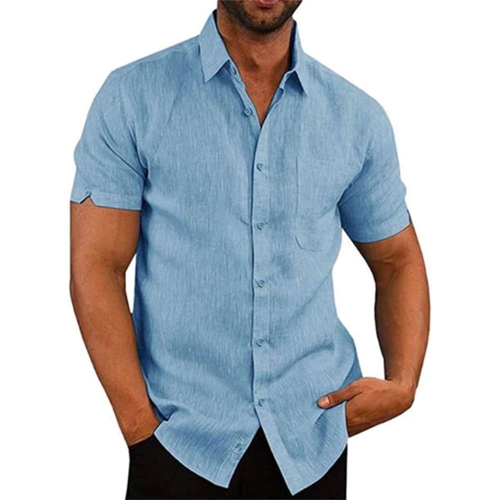 Product Image for Kortermet Linneskjorte for Herre – Lett og Stilren