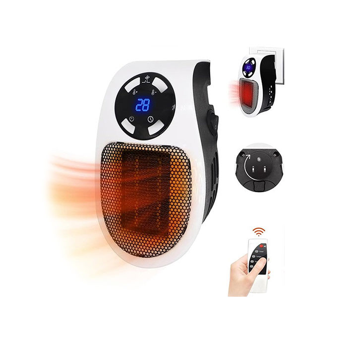 Liten keramisk vifte med justerbar termostat