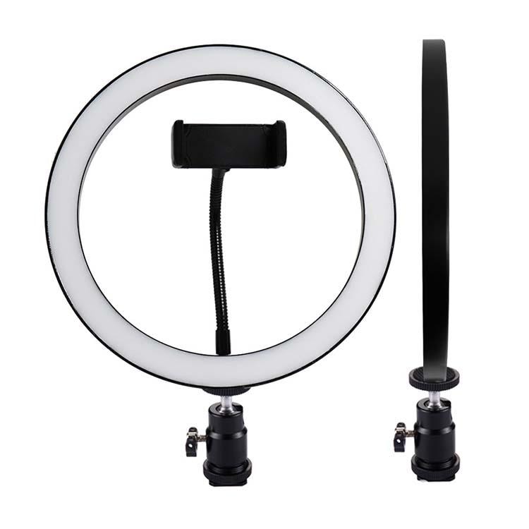 Selfielampa / Ring light, 26 cm med stativ och mobilhållare (10 av 27)