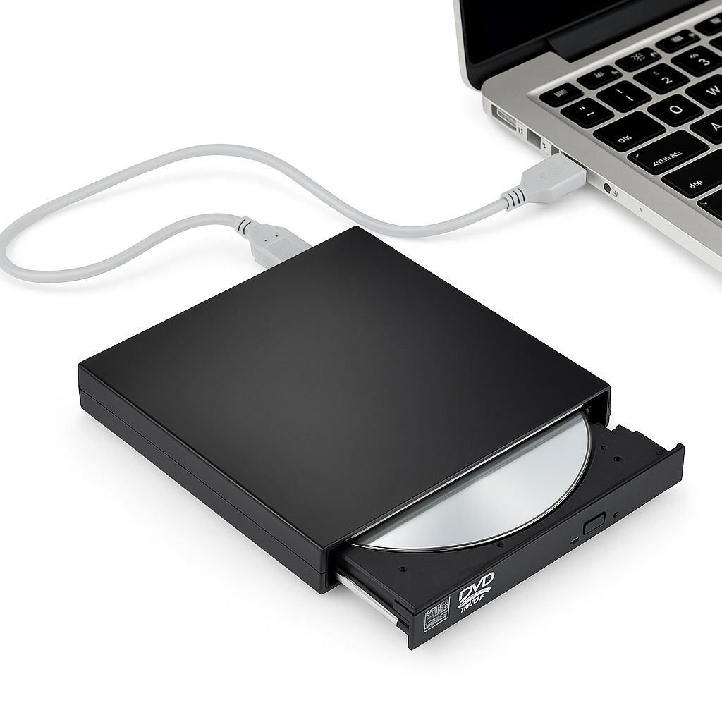 Slim extern DVD/CD-brännare med USB 2.0