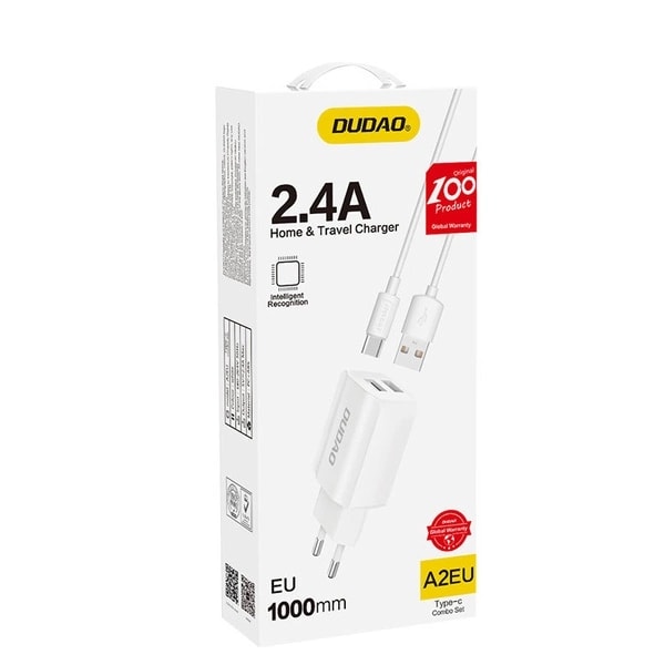 220v Laddare med 2 uttag - USB Type C kabel på köpet (3 av 4)