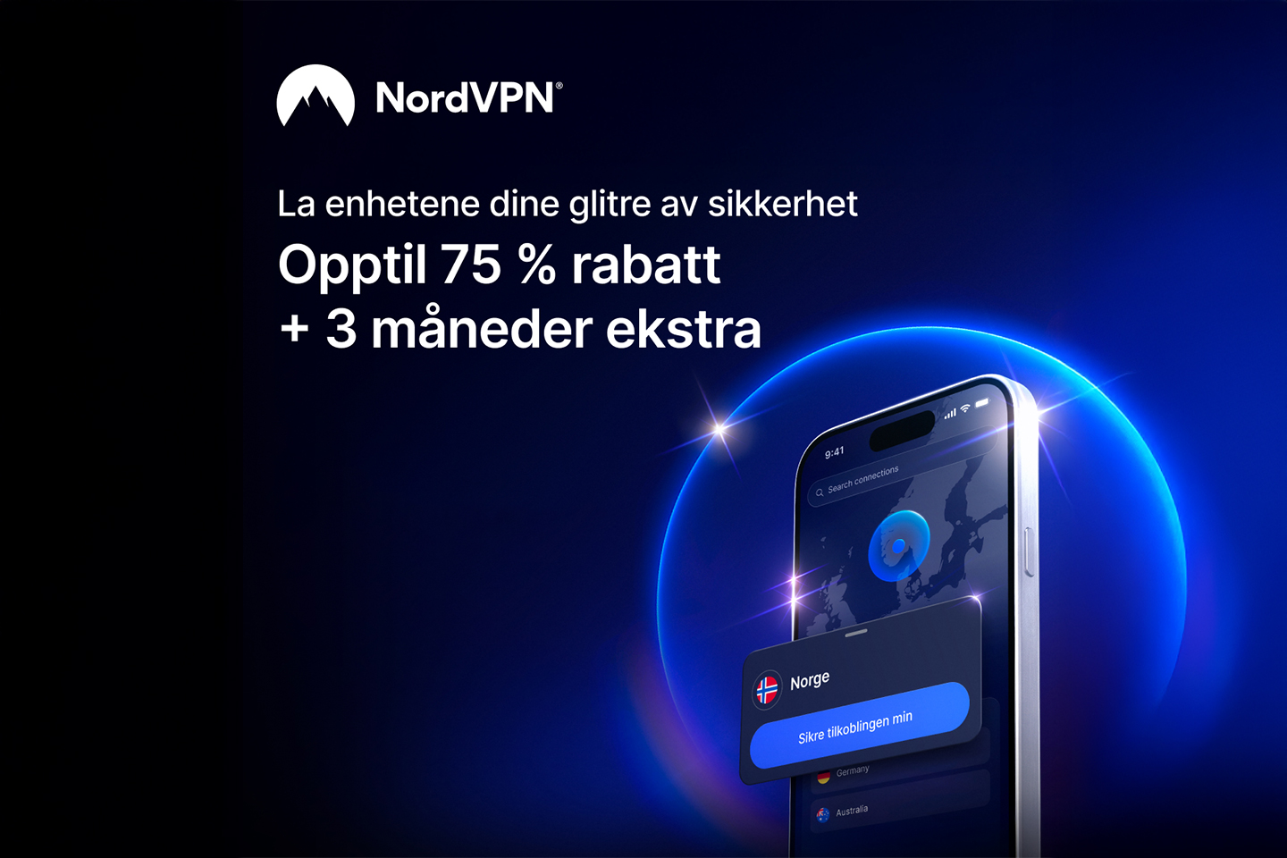 Få 75% rabatt på NordVPN + 3 ekstra måneder