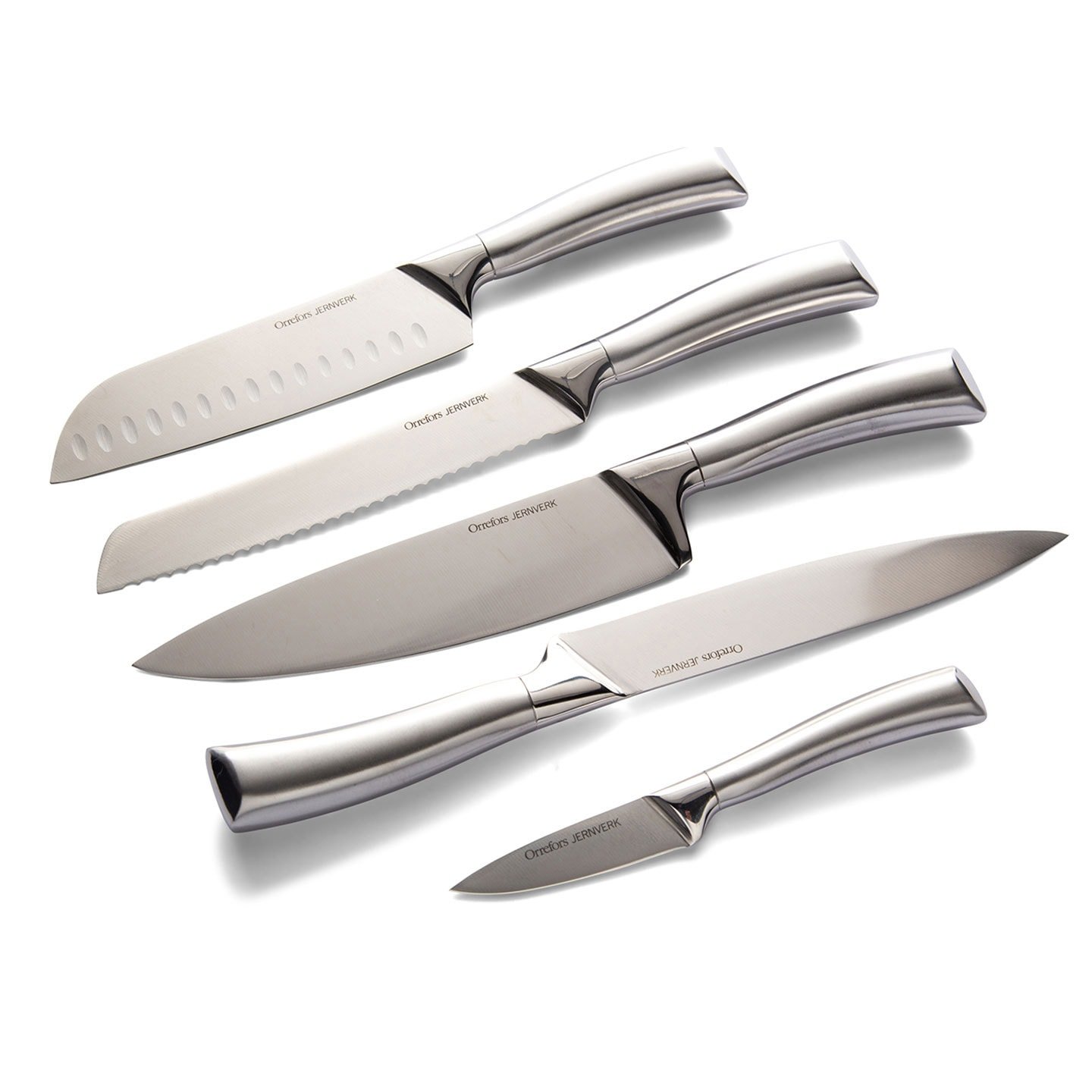 Orrefors Jernverk knivsett i stål 5-pack (1 av 7)