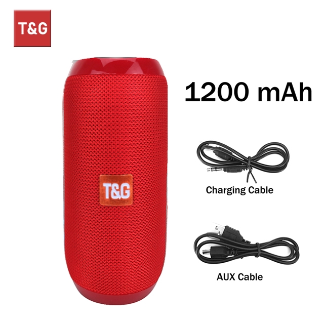 TG117 Bluetooth-Högtalare – Bärbar Trådlös Ljudlåda med Vattentålighet, Stereo Surround och TF-Kortstöd