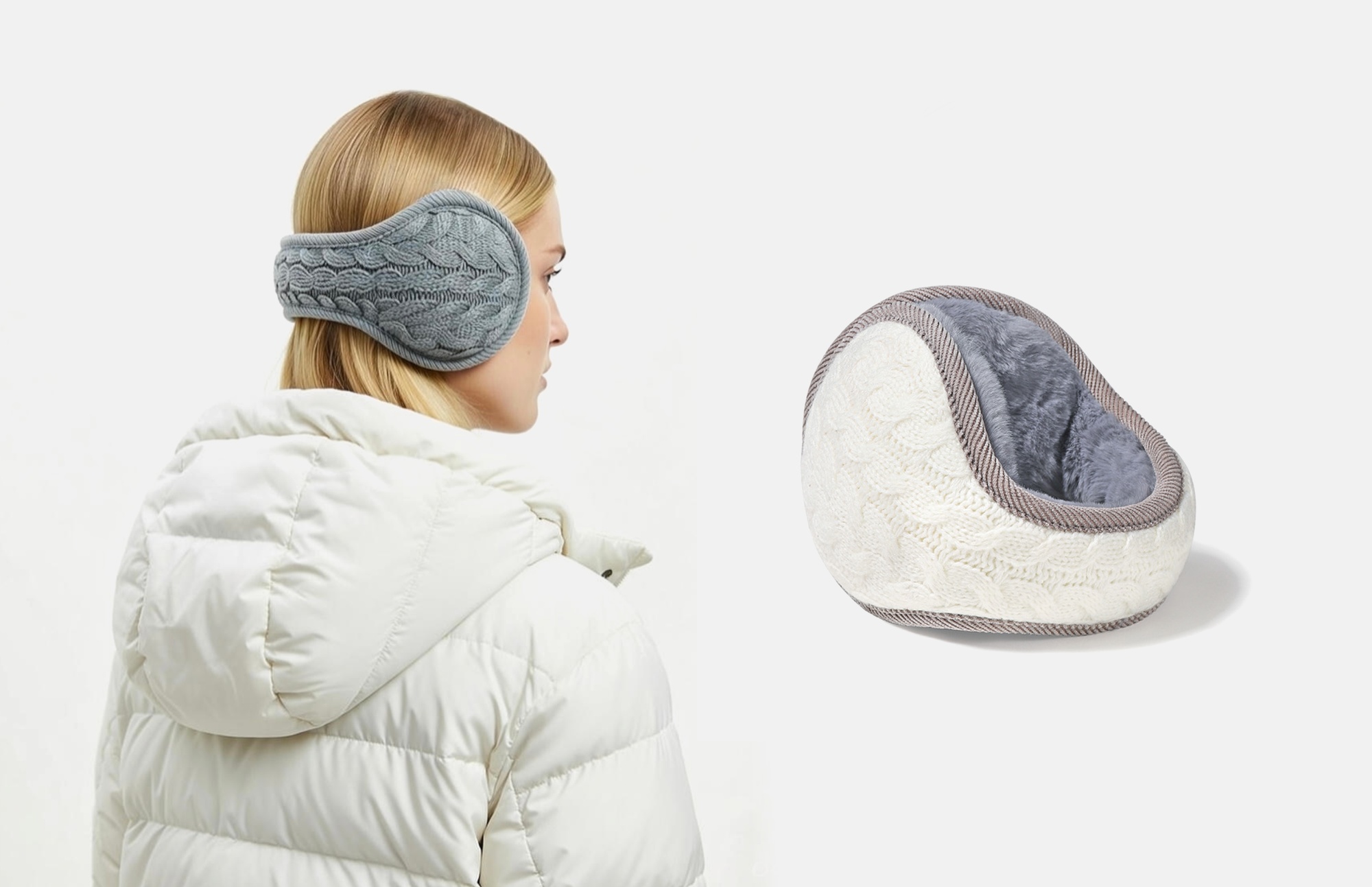 Varme strikkede øreklokker unisex